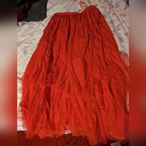 Mia joy, long, red skirt, size youth 12